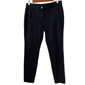 Eileen Fisher Ponte Knit Ankle Zip Equestrian Style Pants In Black Size S